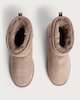 image 2 of F&F Faux Suede Fur Lined Water Repellent Boot Slippers in Mink