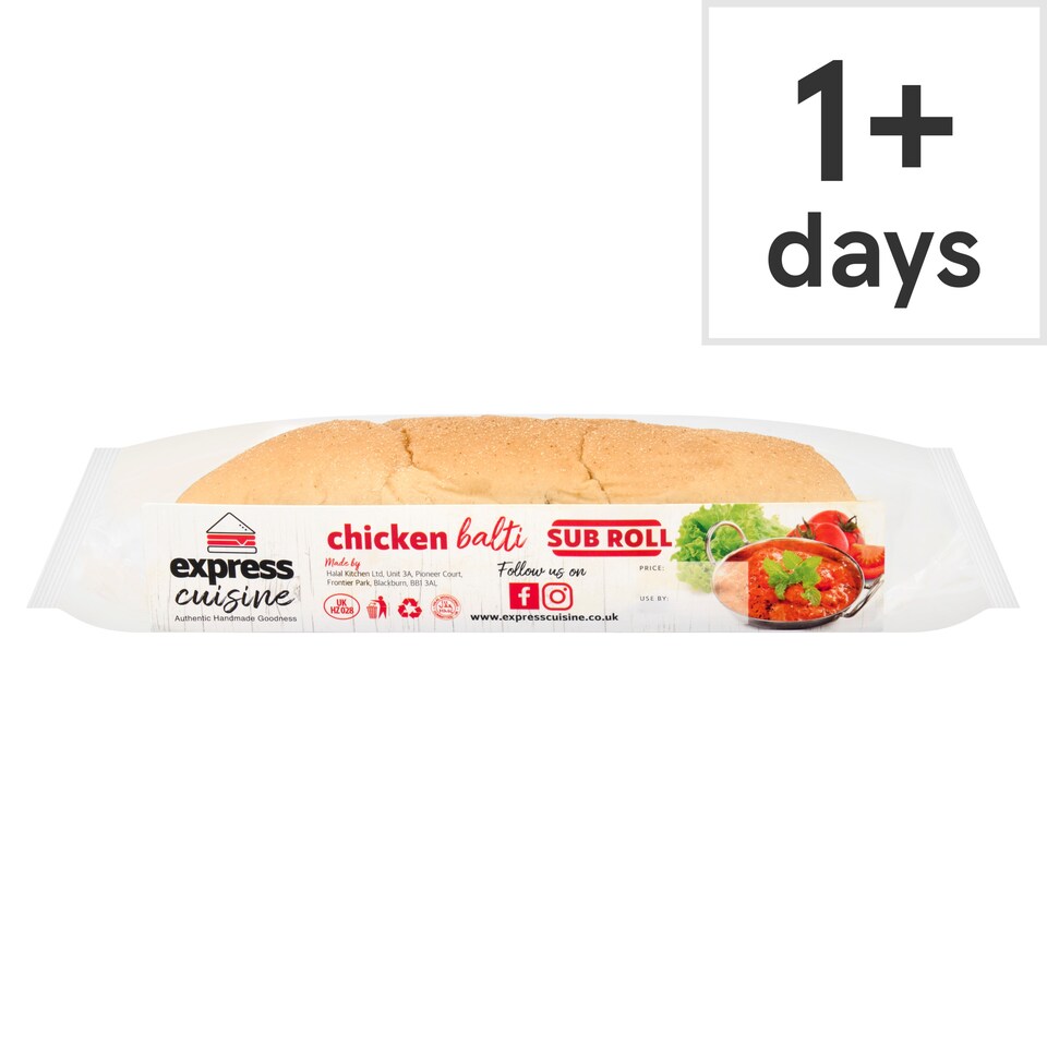 Express Cuisine Chicken Balti Sub Roll 245G