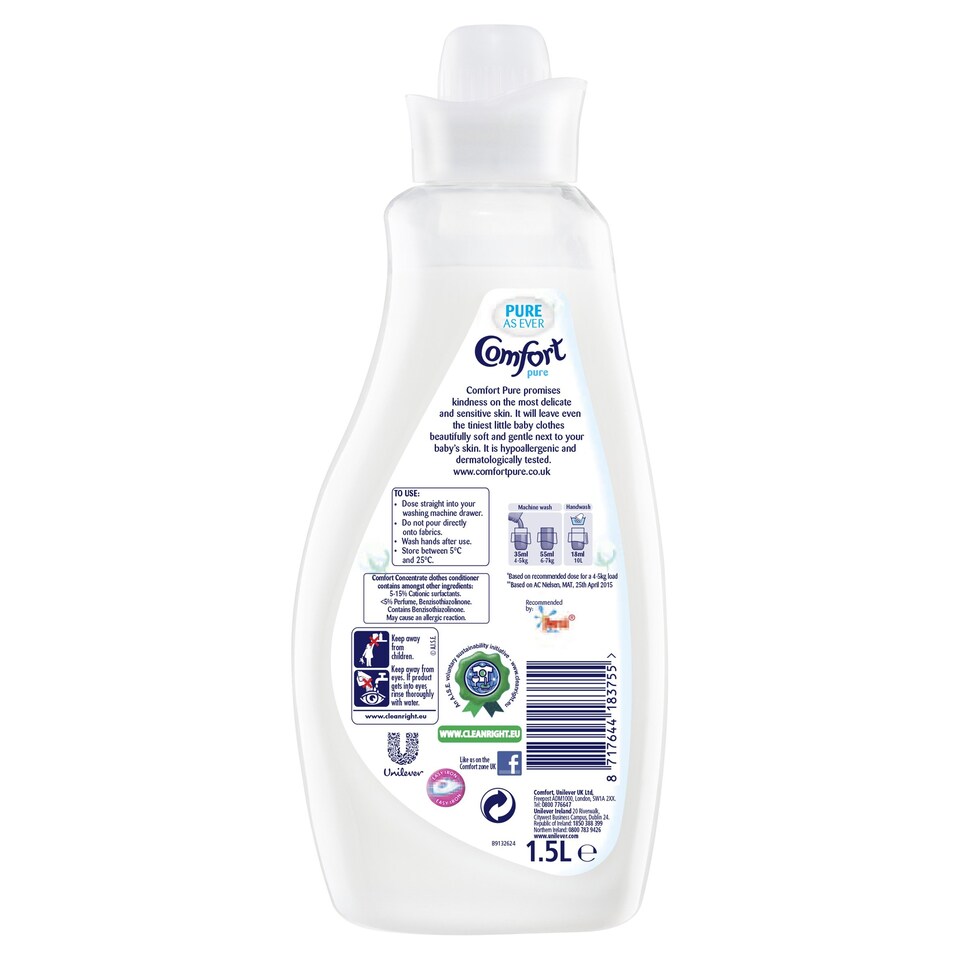 image 1 of Comfort Pure Fabric Conditioner 42 Wash 1.5L