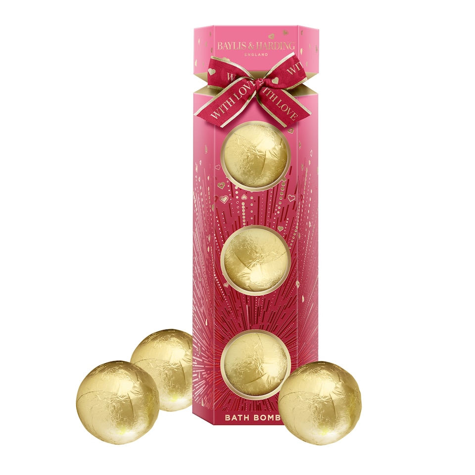 image 1 of Baylis & Harding Midnight Cherry Bath Bombs 3x100g