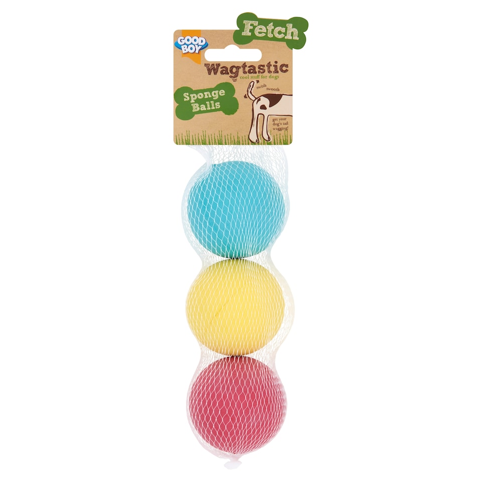 Good Boy Sponge Balls Dog Toy 3 Pack