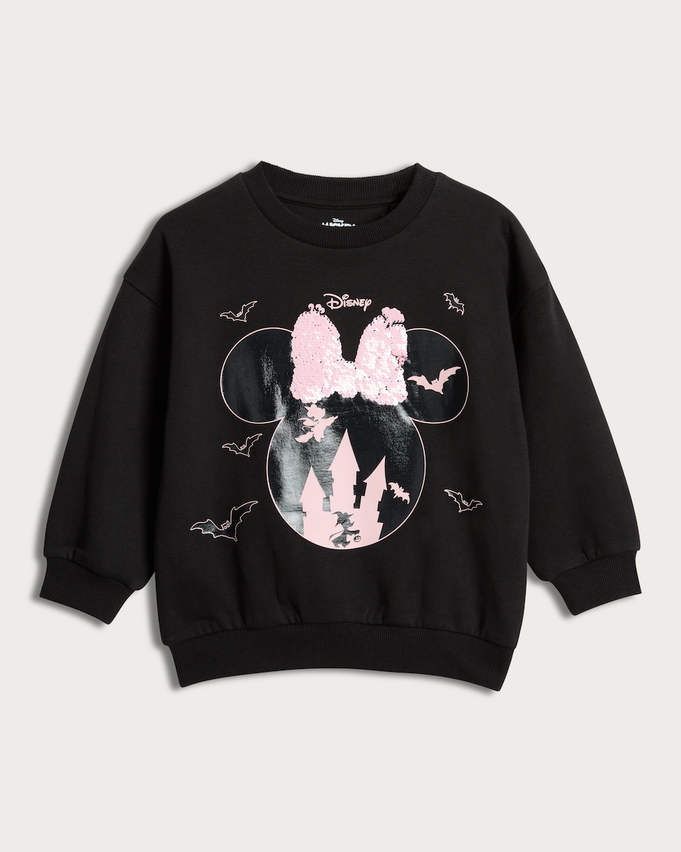 image 1 of Disney Minnie Mouse Halloween Sweatshirt in Grey