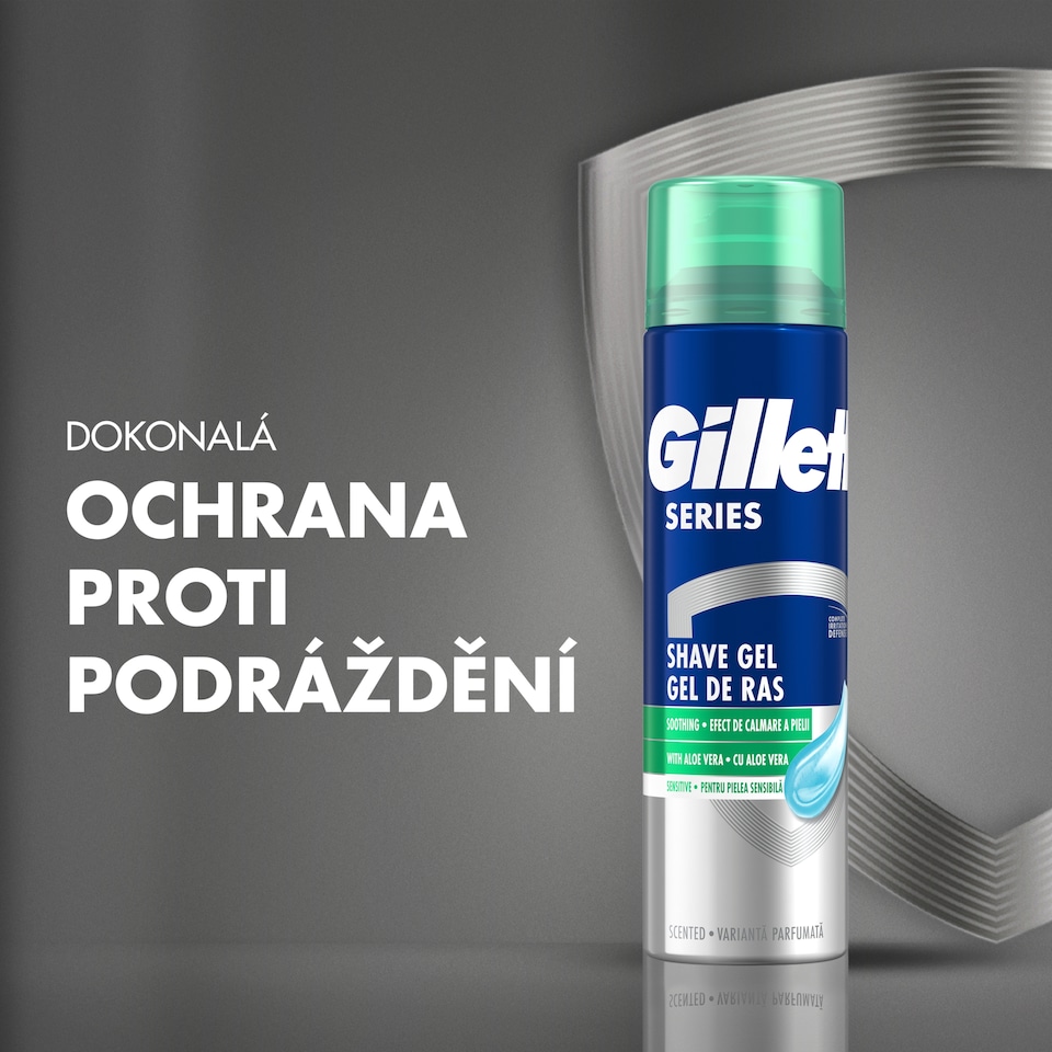 Obrázek 1 pro produkt Gillette Series Zklidňující Gel Na Holení S Aloe Vera, 200ml
