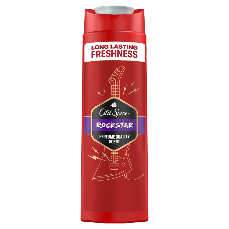 image 1 of Old Spice Rockstar Men’s 3-in-1 Wash, Shower Gel & Shampoo 400ml