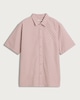 image 4 of F&F Pure Cotton Textured Short Sleeved Shirt in Pink