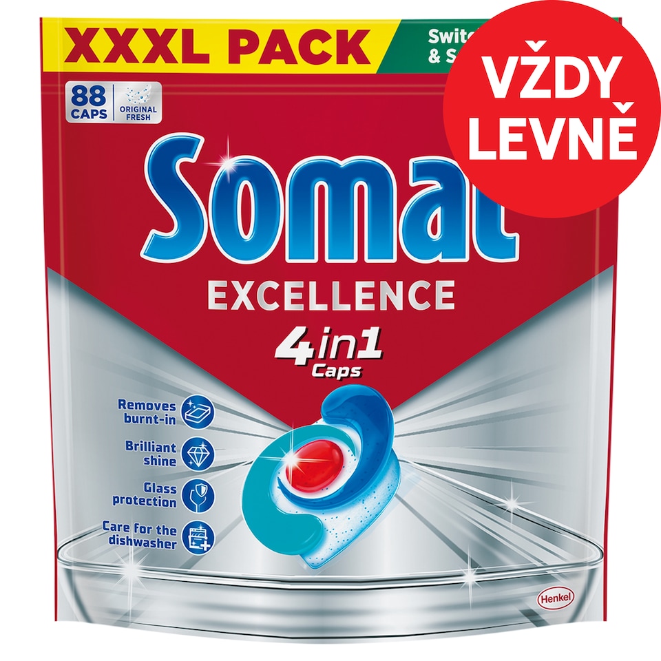 Somat Excellence 4in1 kapsle do automatické myčky nádobí 88 ks 1592,8g