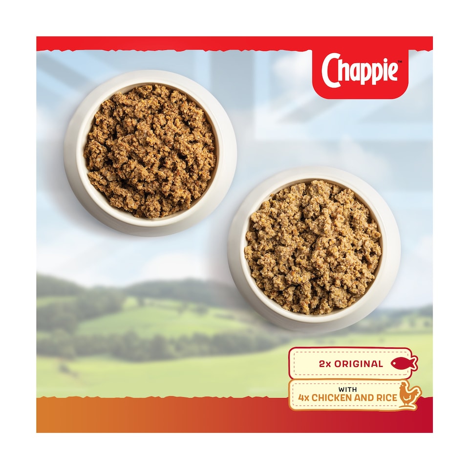 image 1 of Chappie Adult Wet Dog Food Tins Favourites in Loaf 6 x 412g