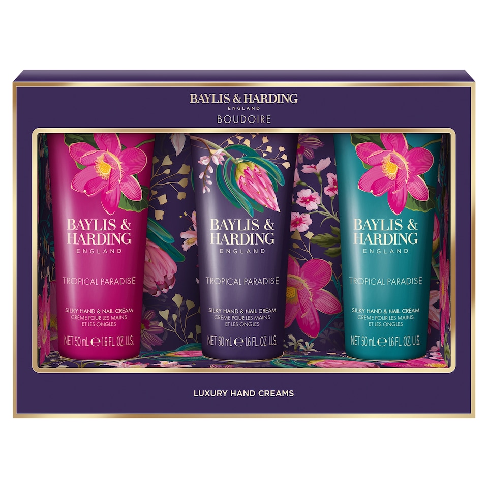 image 1 of Baylis & Harding Boudoire Luxury Hand and Nail Cream 3x50ml