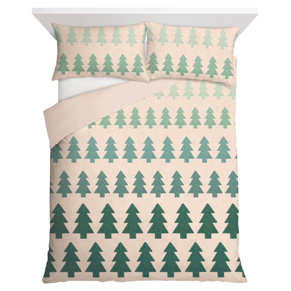 F&F Home Borg Christmas Tree Duvet Set King