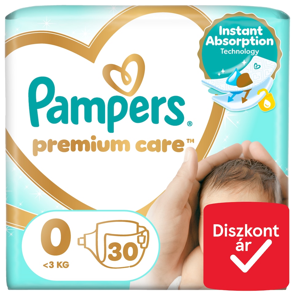 image 1 of Pampers Premium Care Size 0, 30 Nappies, <3 kg