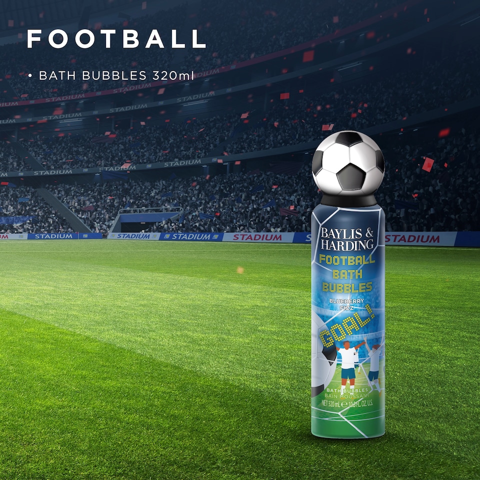 image 1 of Baylis & Harding Football Bath Bubbles Blueberry Fizz 320ml