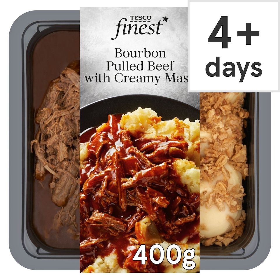 Tesco Finest Bourbon Pulled Beef With Creamy Mash 400G