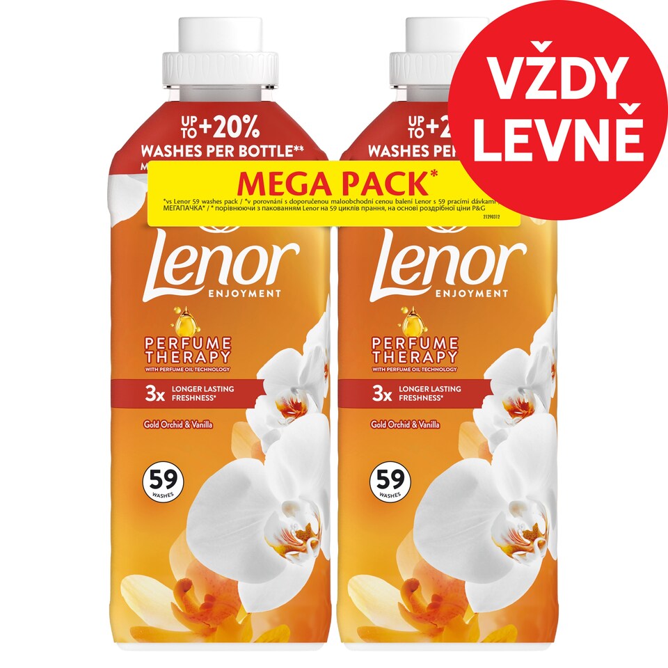 image 1 of Lenor Fabric Conditioner  118 Washes, Orchid & Vanilla