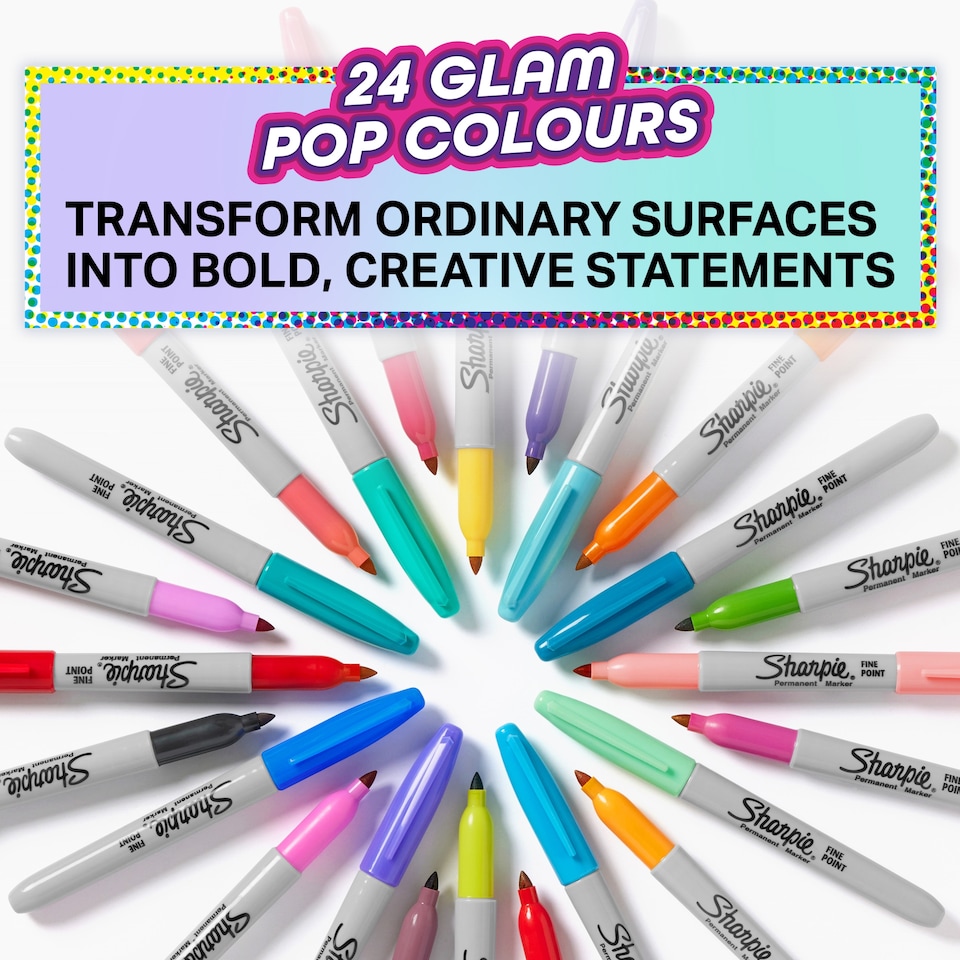 image 1 of Sharpie Glam Pop Pens 24 Pack