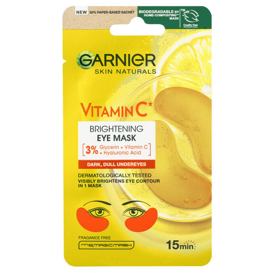 Garnier Skin Naturals szemkörnyékmaszk a szemkörnyék ragyogásáért C-vitaminnal, 5 g