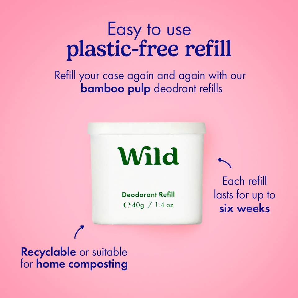 image 1 of Wild Natural Deodorant Refill - Fresh Cotton & Sea Salt 40g