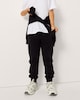 image 2 of F&F Boys Cotton Rich Cuffed Joggers in Black