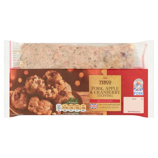 Tesco Pork, Apple & Cranberry Stuffing 400G Tesco Groceries