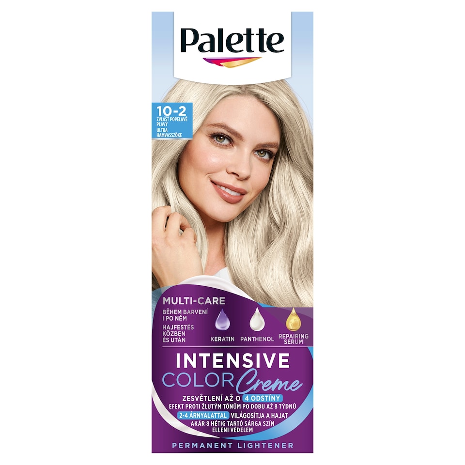 Palette Intensive Color Creme hajfesték 10-2 (A10) Ultra hamvasszőke  1. kép