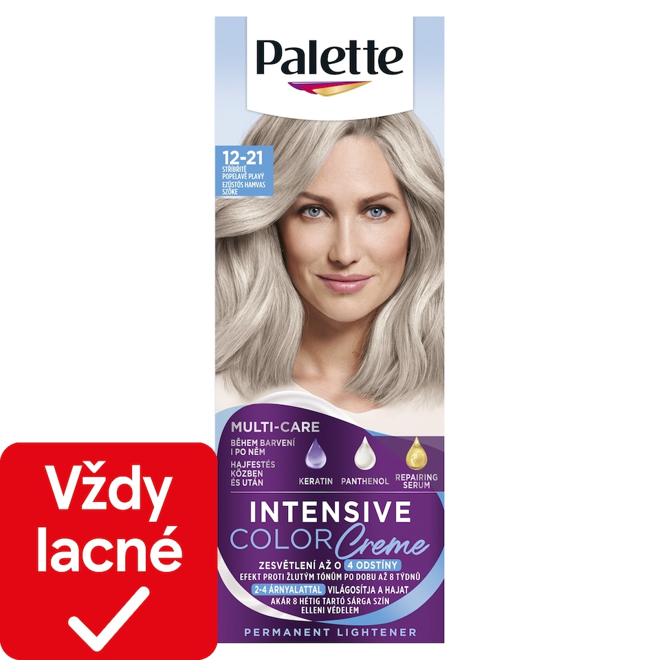 obrázok 1 z Palette Intensive Color Creme farba na vlasy Striebristý popolavoplavý 12-21