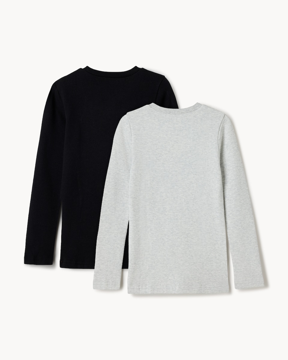 image 1 of F&F Boys 2-Pack WARMPLUS™ Medium Warmth Thermal Long Sleeved Tops in Multi