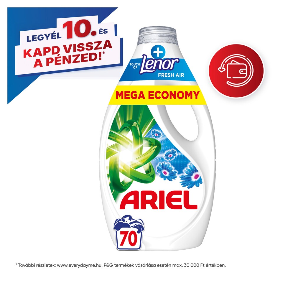 image 1 of Ariel Washing Liquid, 70 Washes, +Touch Of Lenor Fresh Air