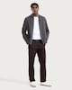image 2 of F&F Cotton Rich Fixed Waist Straight Leg Chino Trousers in Brown