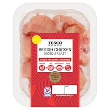 Tesco British Chicken Diced Breast 250g