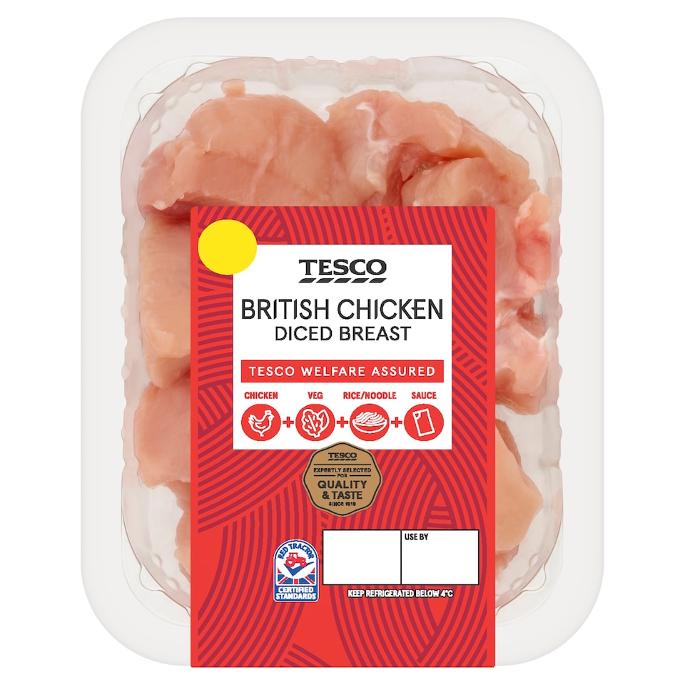 Tesco British Chicken Diced Breast 250g
