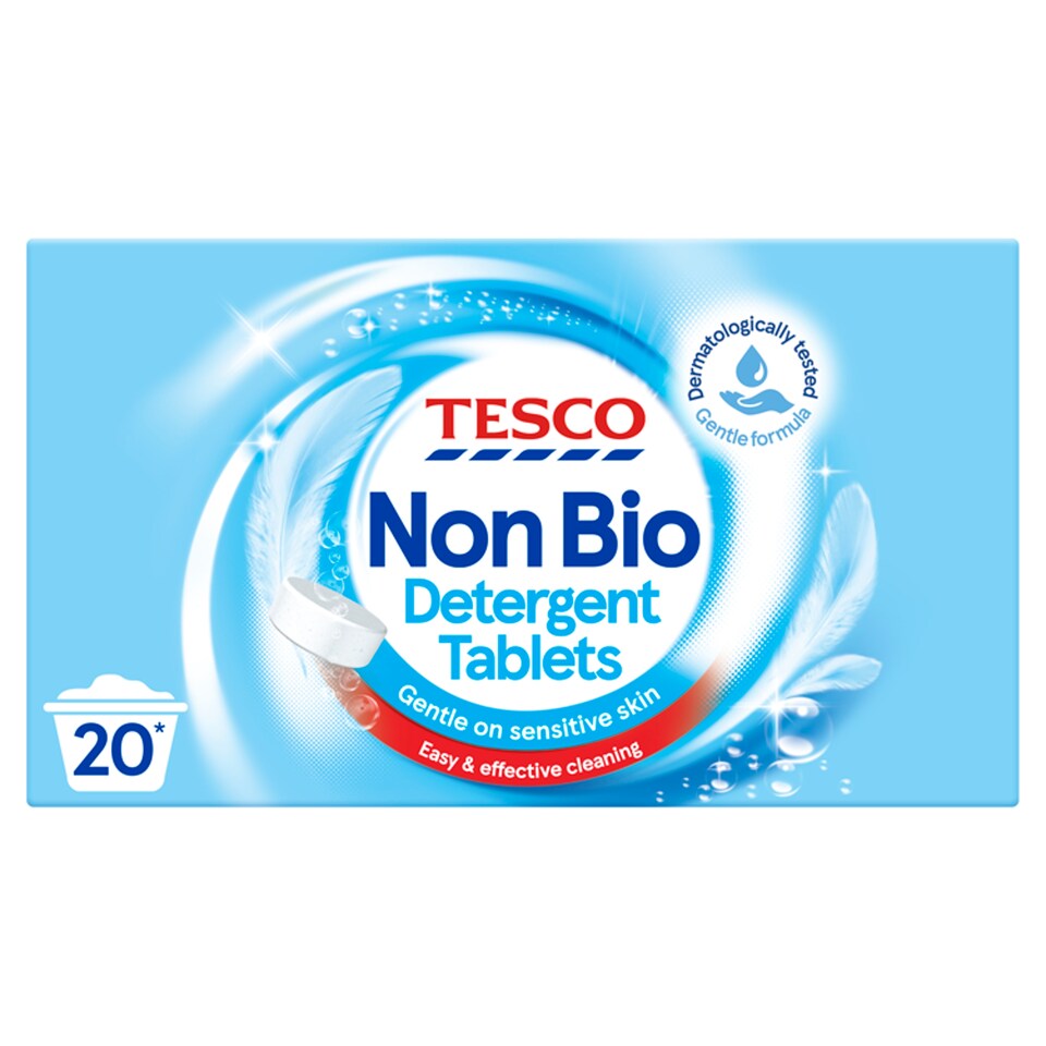 Tesco Non Biological L/Dtrg Tablets 20 Washes 1.16Kg