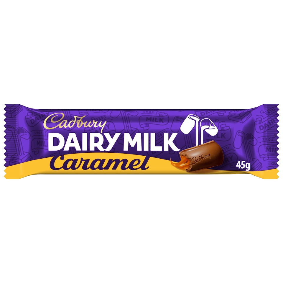 Cadbury Dairy Milk Caramel Chocolate Bar Single 45g