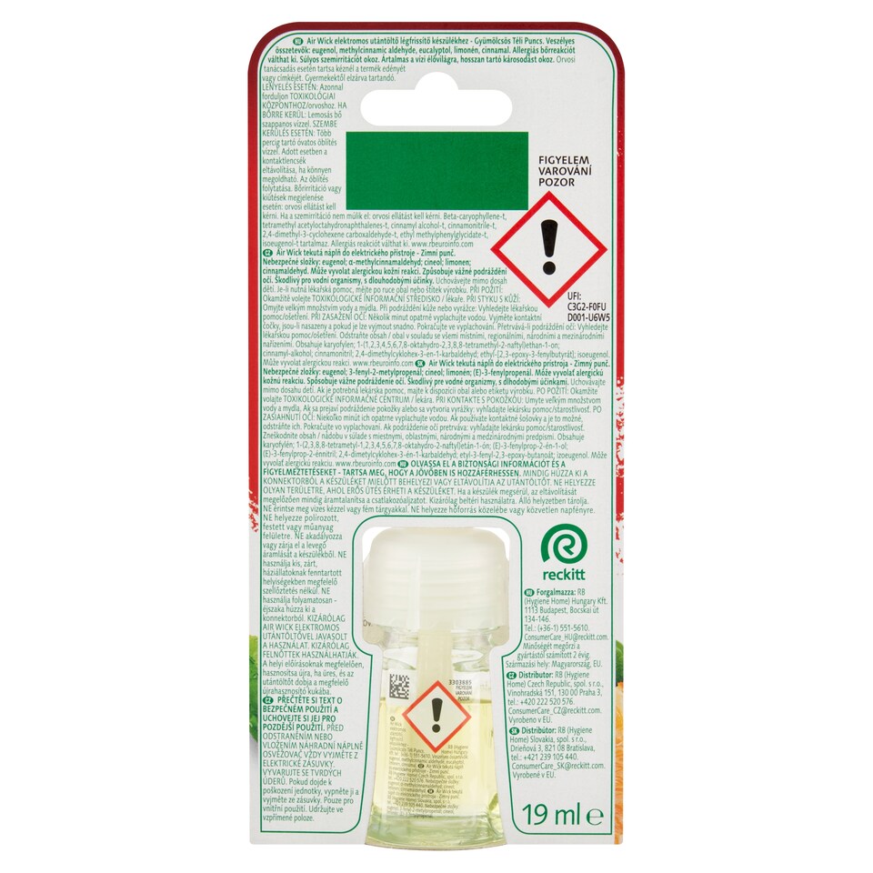 image 1 of Air Wick Essential Oils Scented Oil Fragrance Refill Winter Punch 19ml