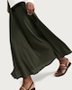 image 2 of F&F A-Line Full Midi Skirt in Khaki