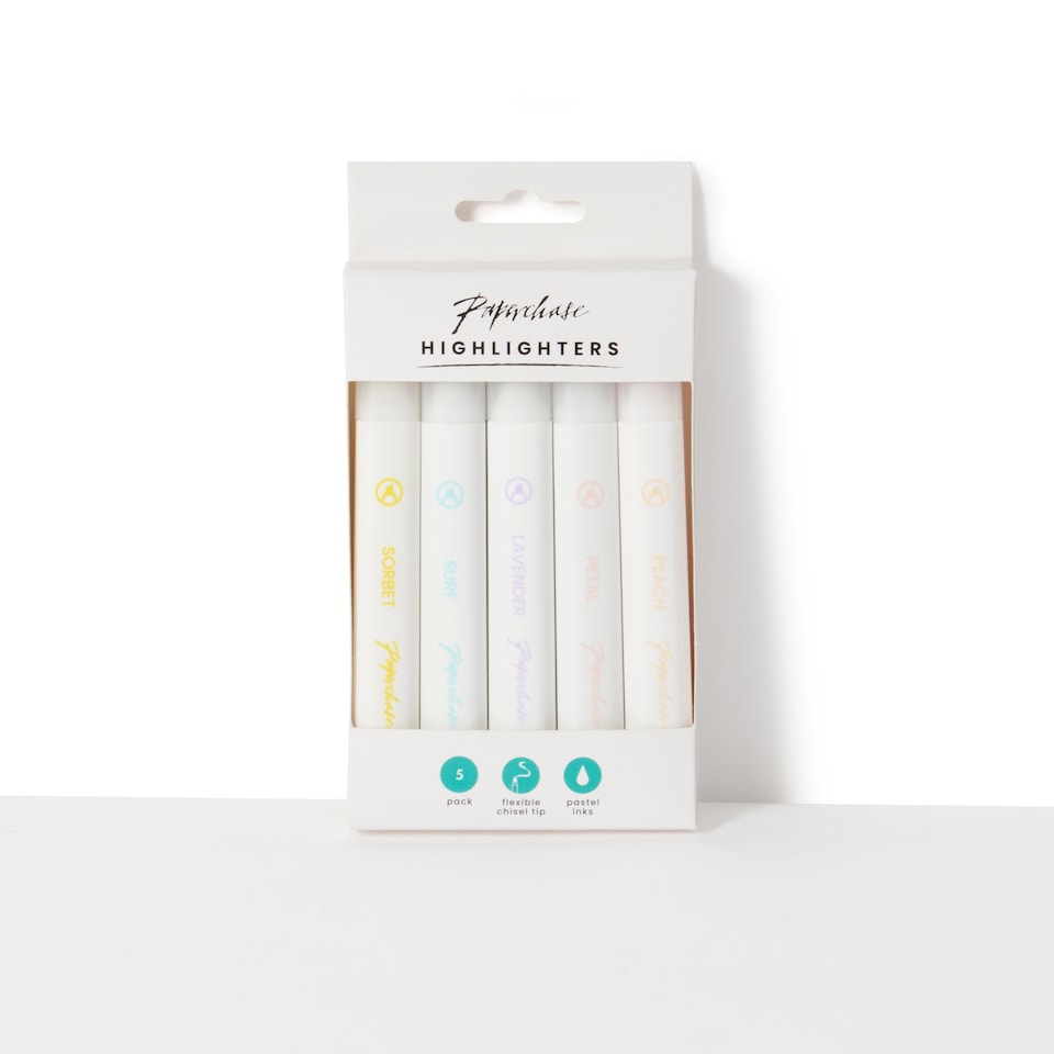 image 1 of Paperchase Ombre 5pk Highlighters