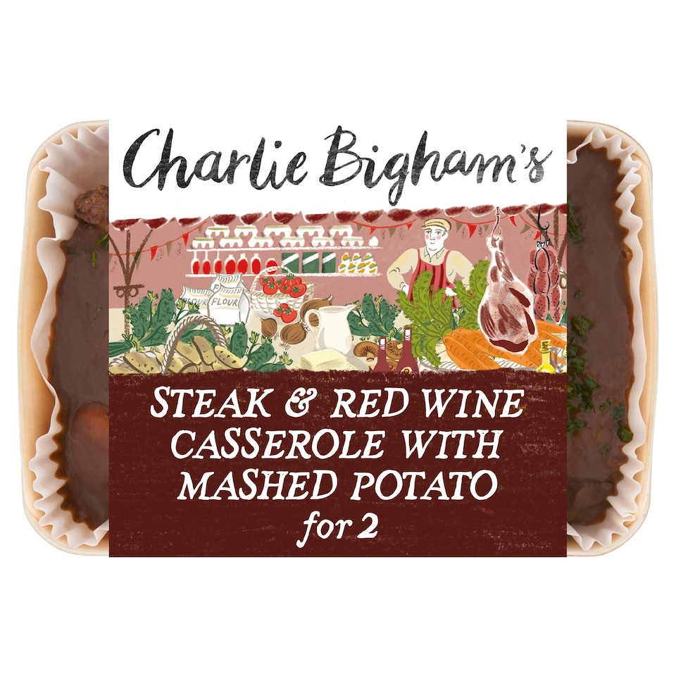 Charlie Bigham's Steak & Red Wine Casserole With Mashed Potato 800g