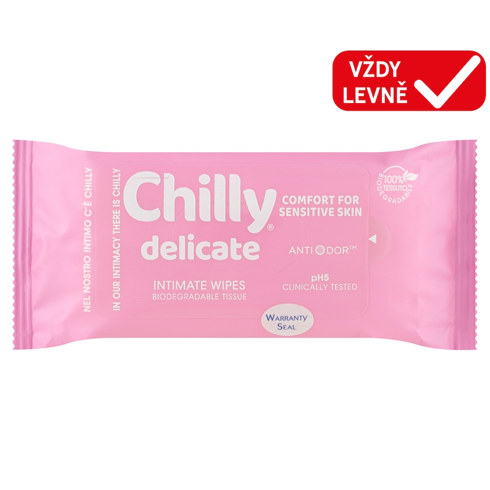 image 1 of Chilly Delicate Intimate Wipes 12 pcs