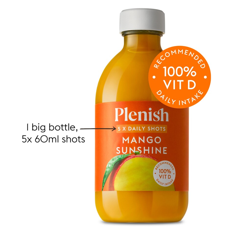 image 1 of Plenish 5 Daily Shots Mango Sunshine 300ml