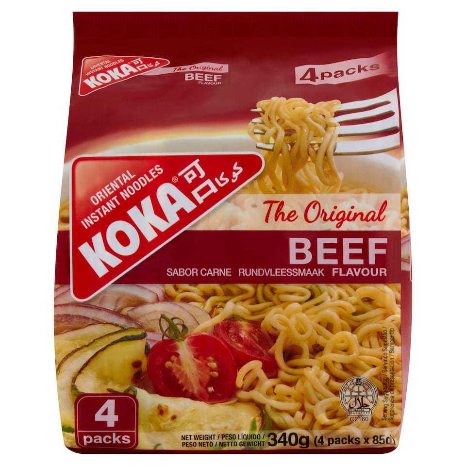 Koka Beef Noodles 85G 4 Pack