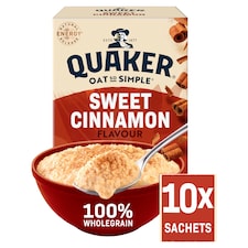 Quaker Oat So Simple Sweet Cinnamon Porridge Sachets 10x33g