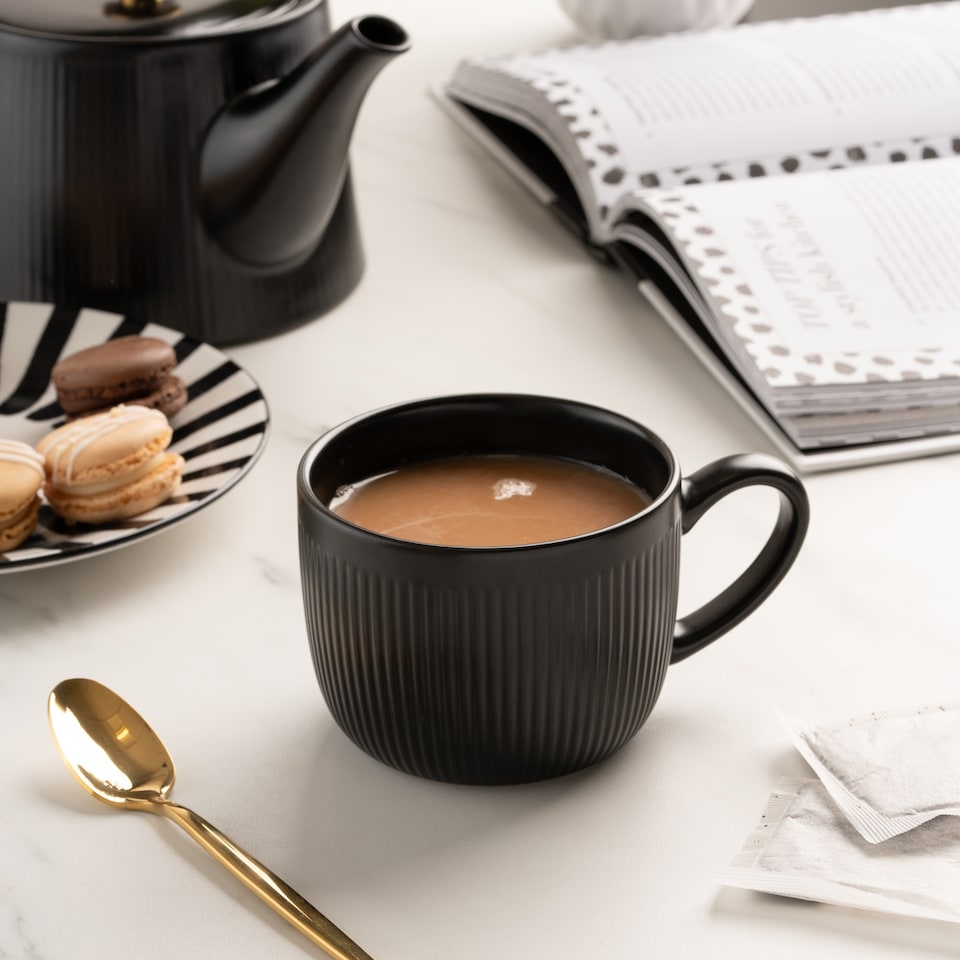 image 1 of Style Sisters Black Rib Mug
