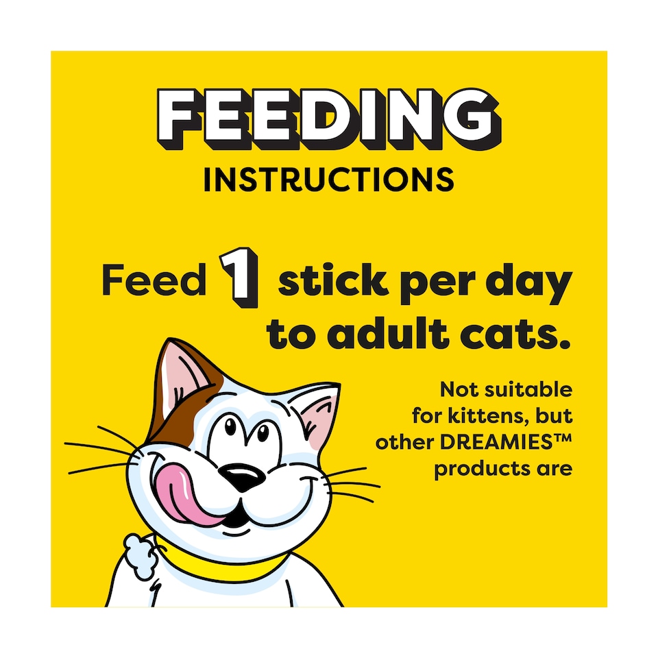 image 1 of DREAMIES Meaty Sticks Adult Cat Treats with Salmon 6 pack 30g