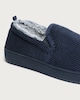 image 3 of F&F Corduroy Faux Fur Lined Slippers in Navy