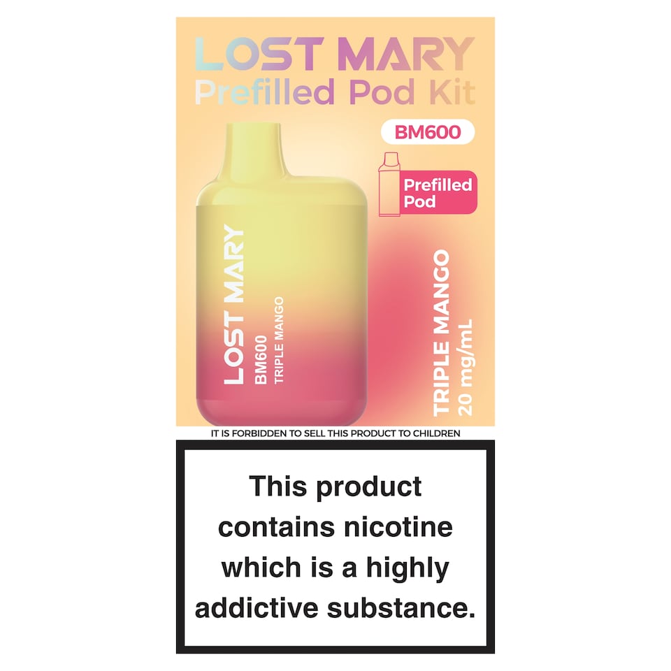 Lost Mary BM600 Refillable Kit Triple Mango 20mg/ml 2ml