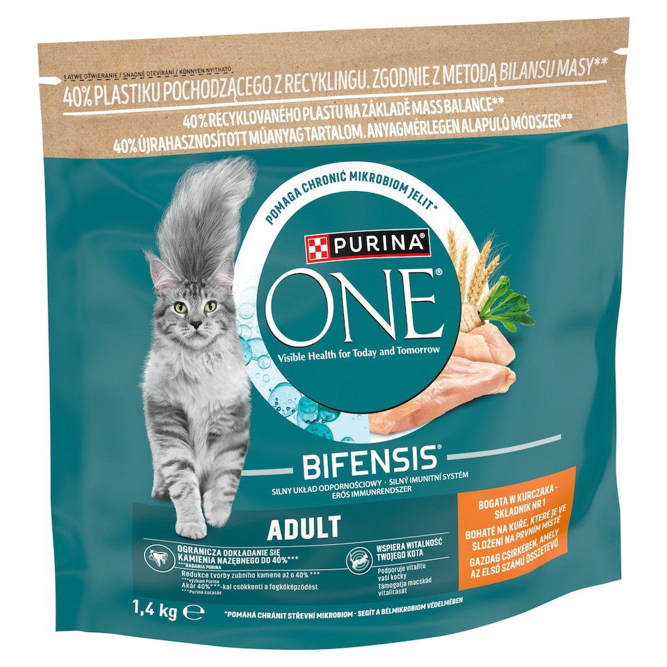 Obrázek 1 pro produkt Purina ONE Bifensis Adult granule pro kočky kuře 1,4kg