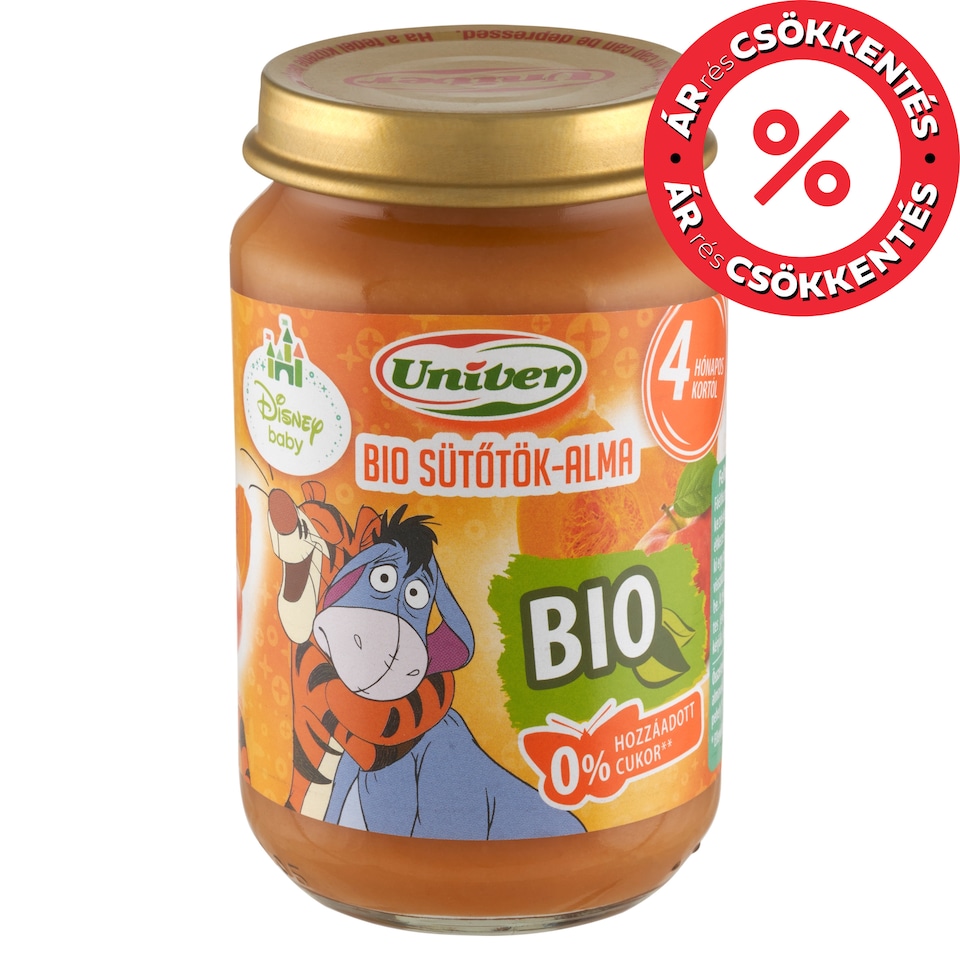 Univer bio sütőtök-alma bébidesszert 4 hónapos kortól 163 g