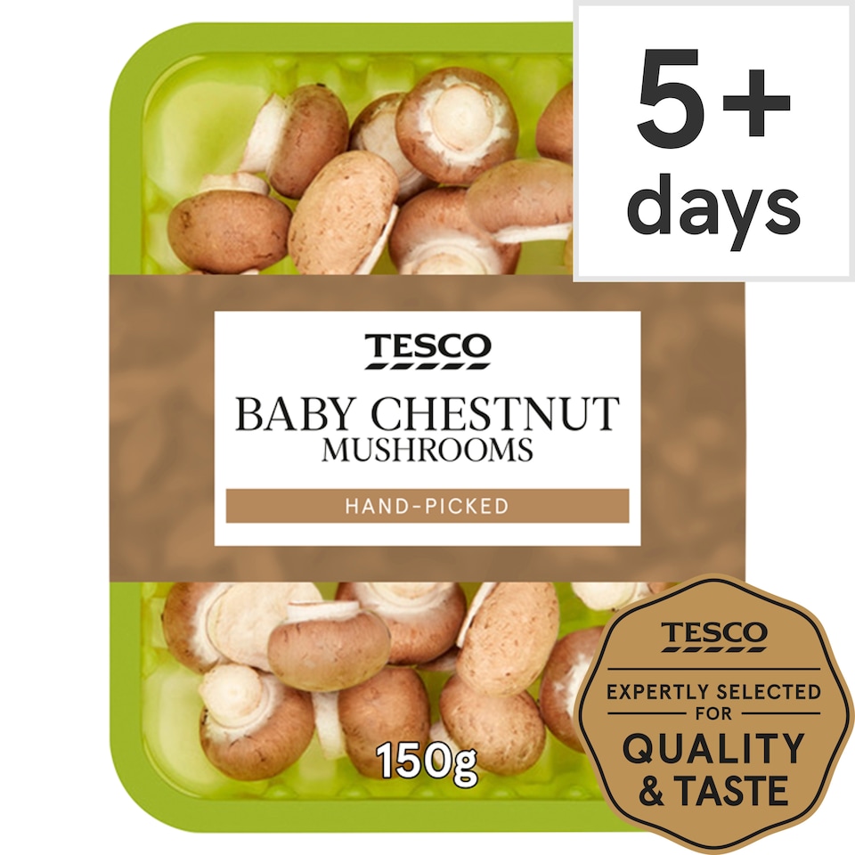 image 1 of Tesco British Baby Chestnut Mushrooms 150g