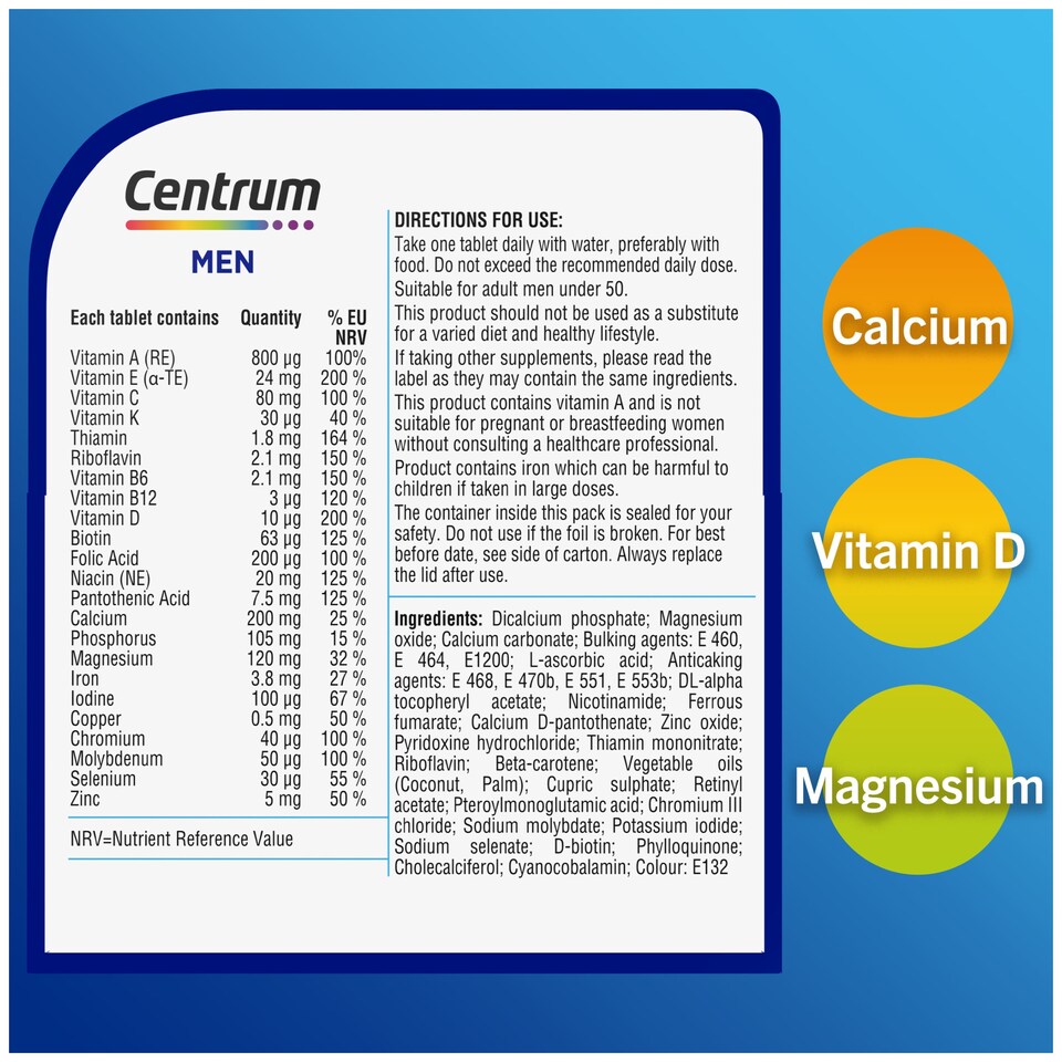 image 1 of Centrum Men Multivitamin 60 Tablets