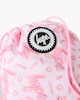 image 2 of Hype Printed Drawstring Bag in Pink