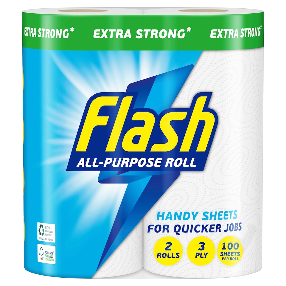 Flash All Purpose Handy Sheets 2 Rolls