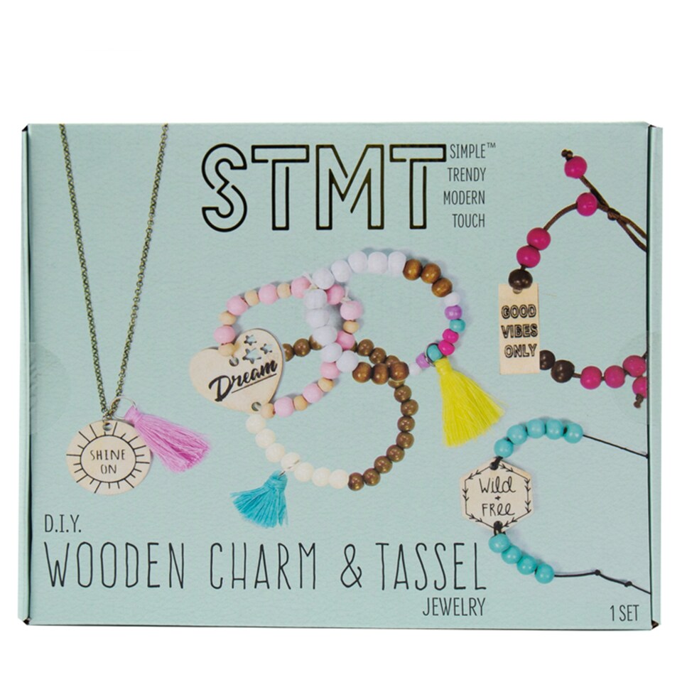 image 1 of Stmt Diy Wooden Charm & Tassel Jewelry